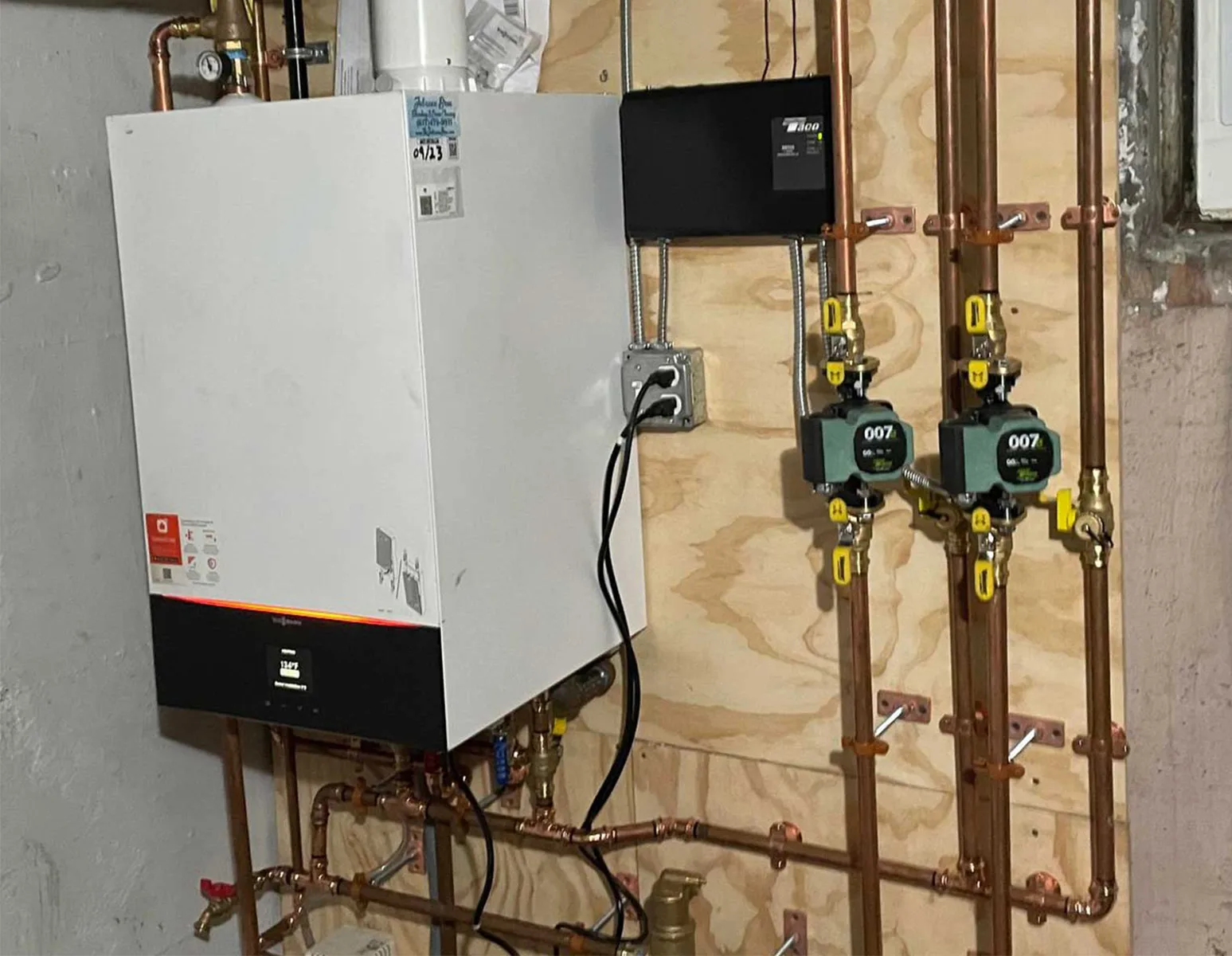 Professional tankless boiler installation by Johnson Bros. Plumbing